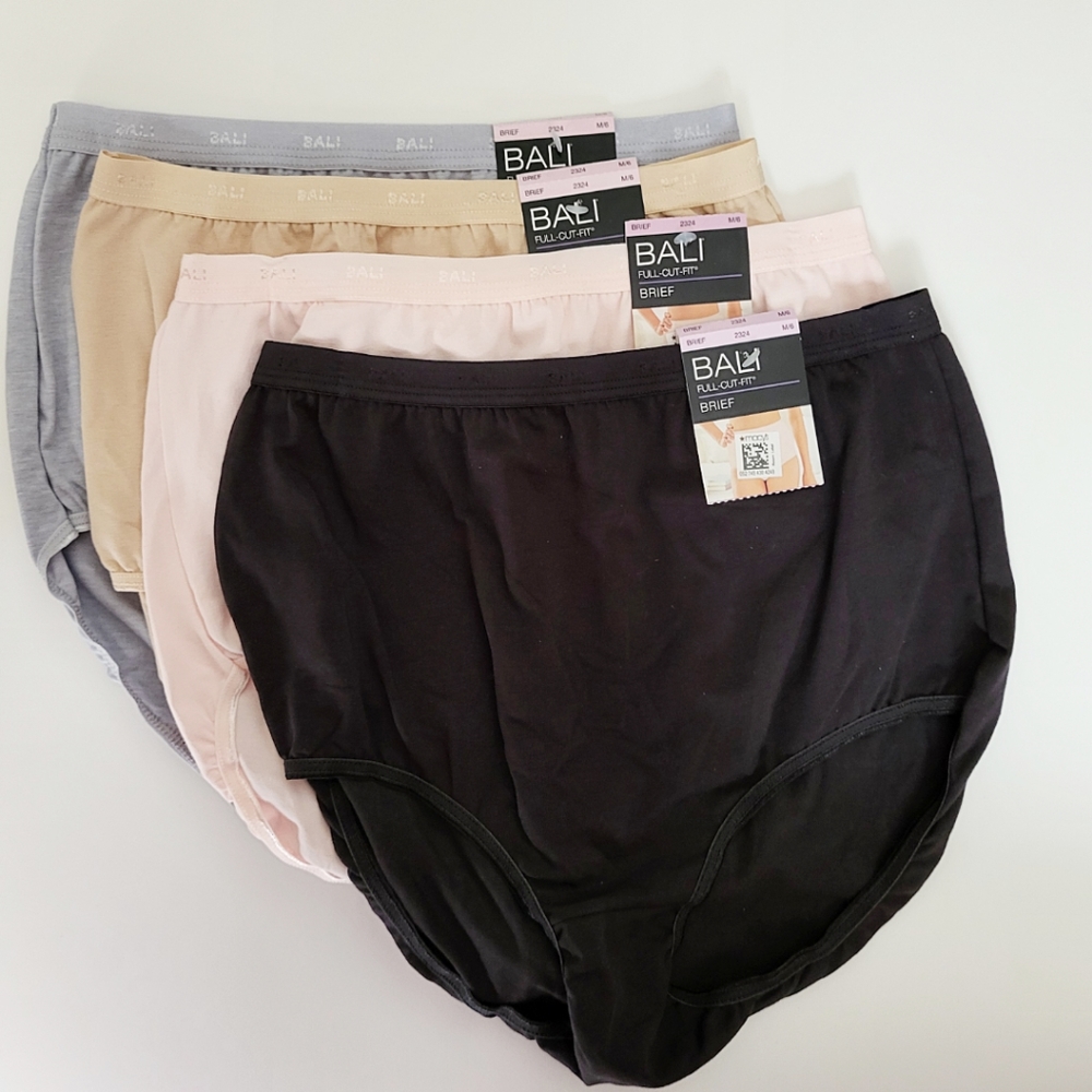 Bali Brief Full Cut Fit NWT Four Cotton Underwear M6